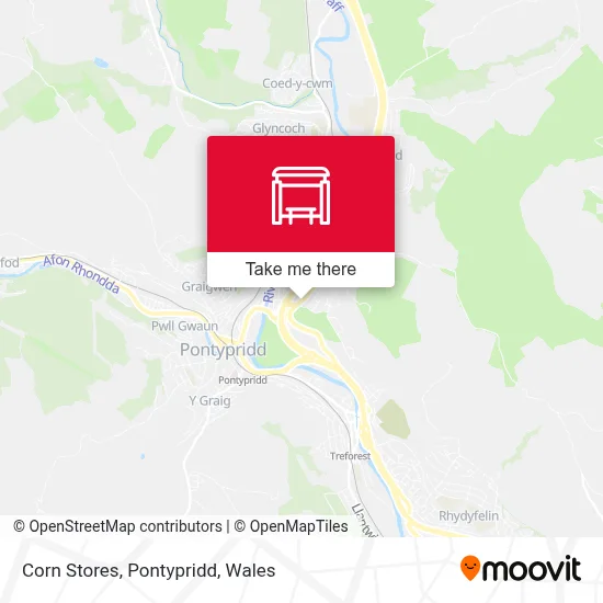 Corn Stores, Pontypridd map