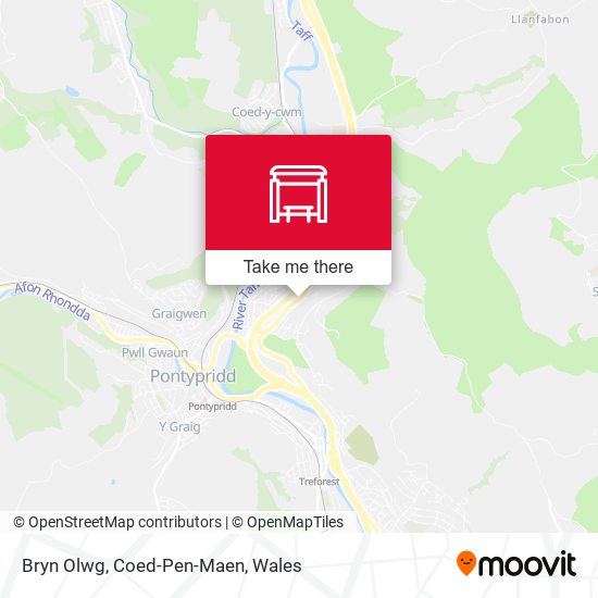 Bryn Olwg, Coed-Pen-Maen map