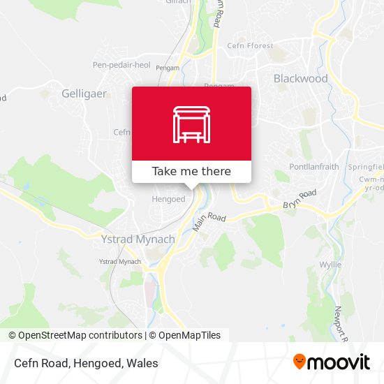 Cefn Road, Hengoed map