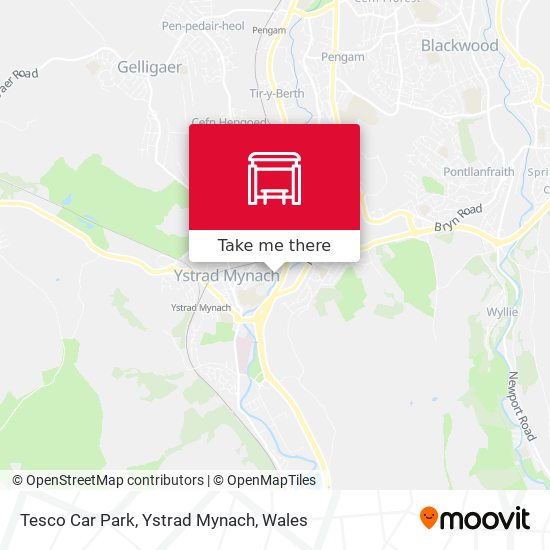 Tesco Car Park, Ystrad Mynach map