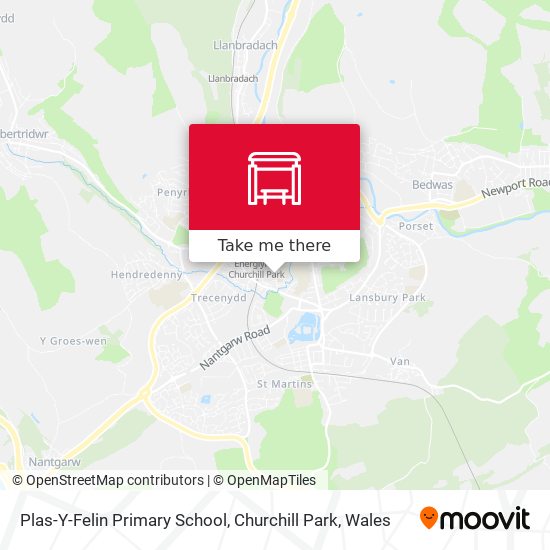 Plas-Y-Felin Primary School, Churchill Park map