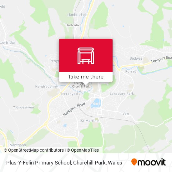 Plas-Y-Felin Primary School, Churchill Park map