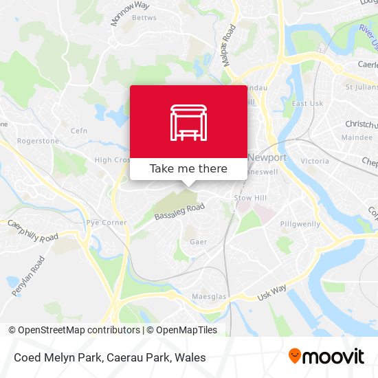 Coed Melyn Park, Caerau Park map