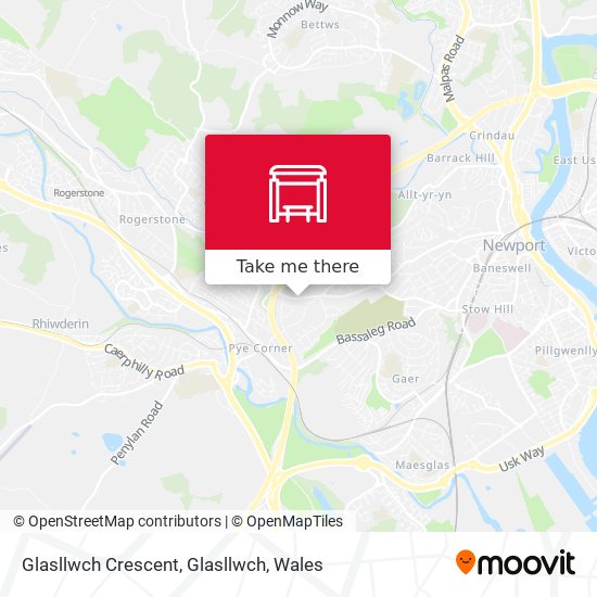 Glasllwch Crescent, Glasllwch map