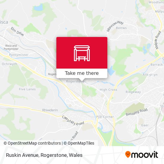 Ruskin Avenue, Rogerstone map