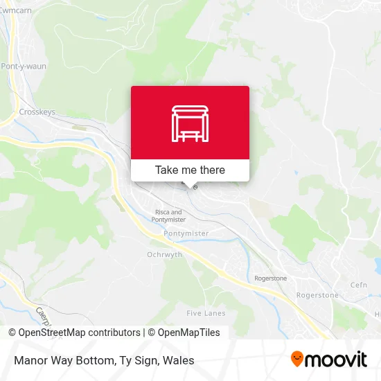 Manor Way Bottom, Ty Sign map