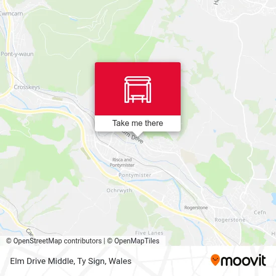 Elm Drive Middle, Ty Sign map