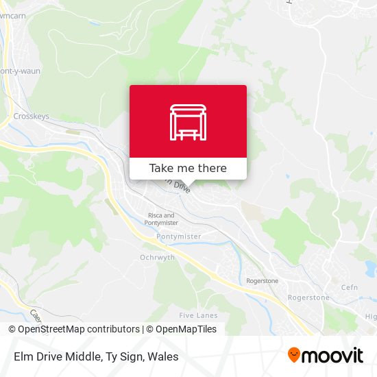 Elm Drive Middle, Ty Sign map
