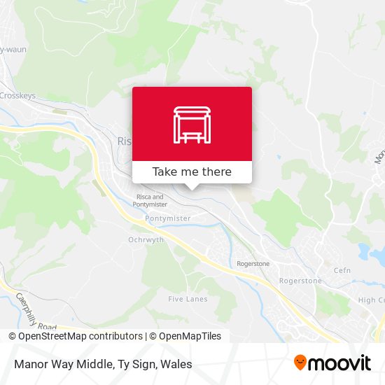 Manor Way Middle, Ty Sign map