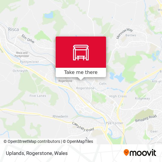 Uplands, Rogerstone map