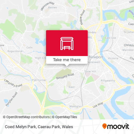 Coed Melyn Park, Caerau Park map