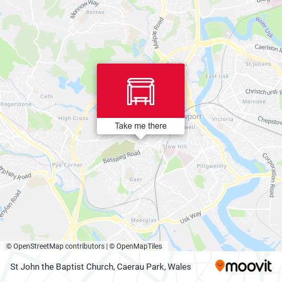 St John the Baptist Church, Caerau Park map