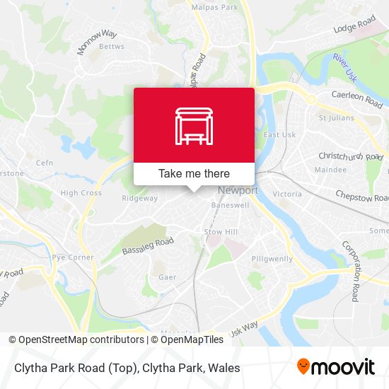 Clytha Park Road (Top), Clytha Park map