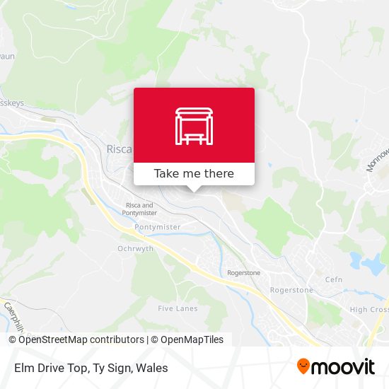 Elm Drive Top, Ty Sign map