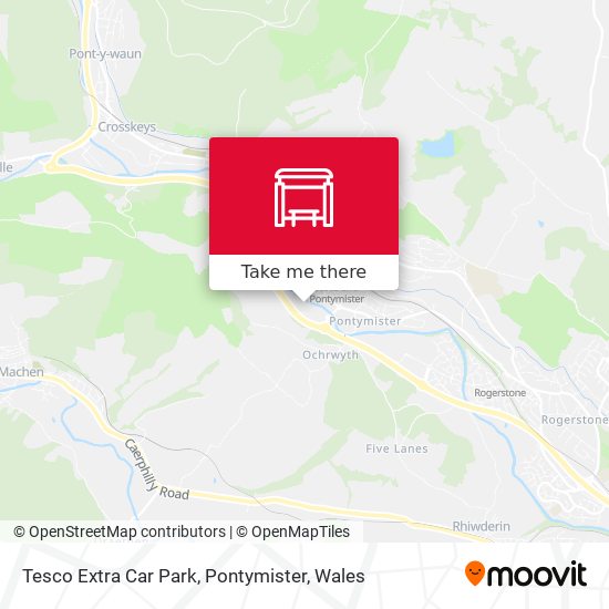 Tesco Extra Car Park, Pontymister map