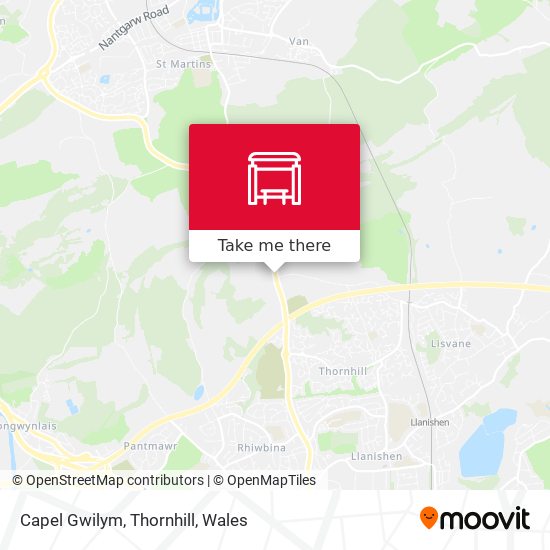 Capel Gwilym, Thornhill map