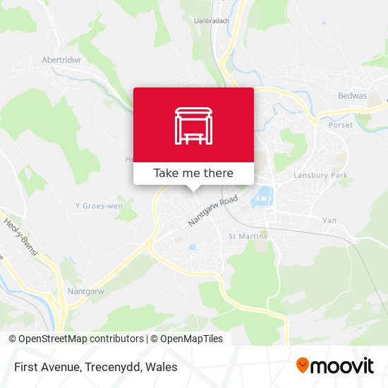 First Avenue, Trecenydd map
