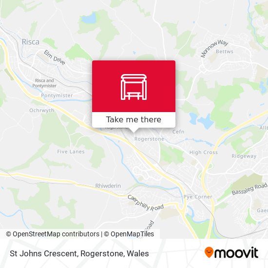 St Johns Crescent, Rogerstone map