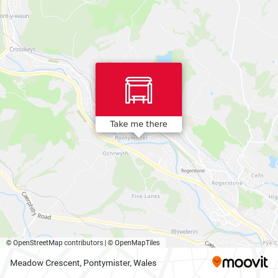 Meadow Crescent, Pontymister map