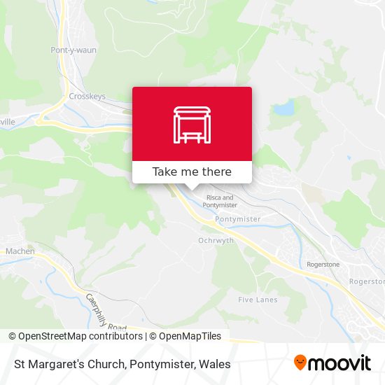 St Margaret's Church, Pontymister map