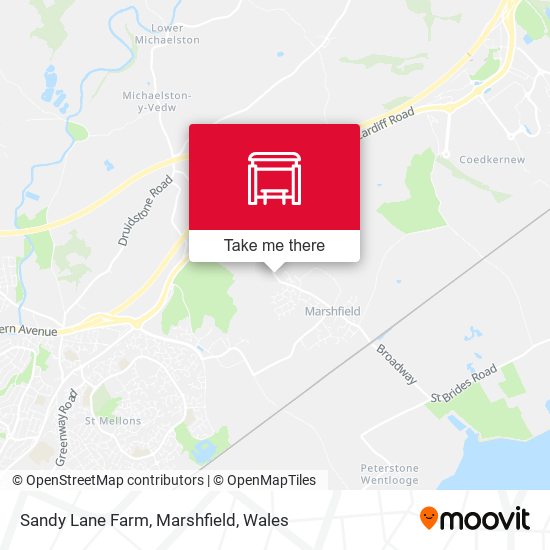 Sandy Lane Farm, Marshfield map