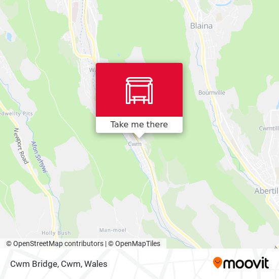 Cwm Bridge, Cwm map