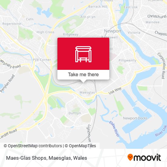 Maes-Glas Shops, Maesglas map