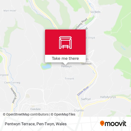 Pentwyn Terrace, Pen-Twyn map