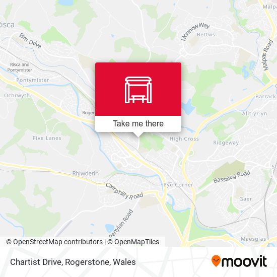 Chartist Drive, Rogerstone map