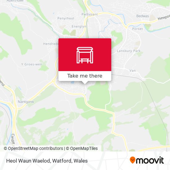 Heol Waun Waelod, Watford map