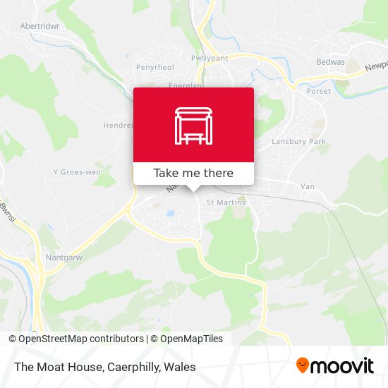 The Moat House, Caerphilly map