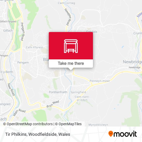 Tir Philkins, Woodfieldside map