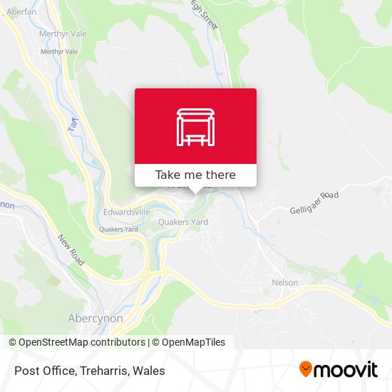 Post Office, Treharris map