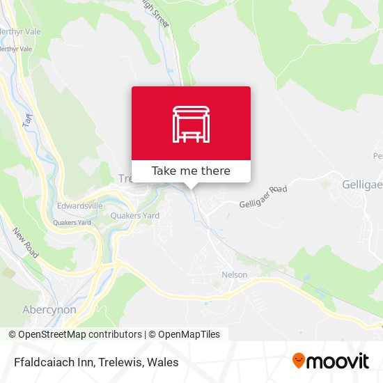 Ffaldcaiach Inn, Trelewis map