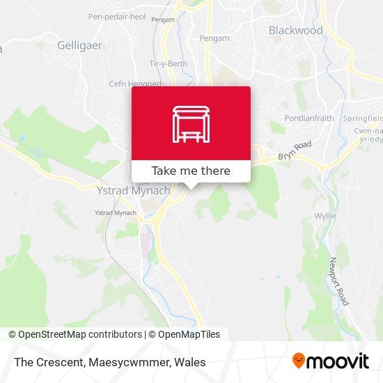 The Crescent, Maesycwmmer map