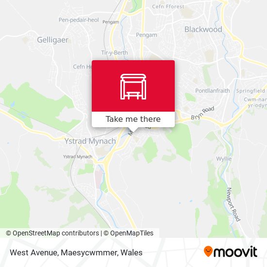 West Avenue, Maesycwmmer map