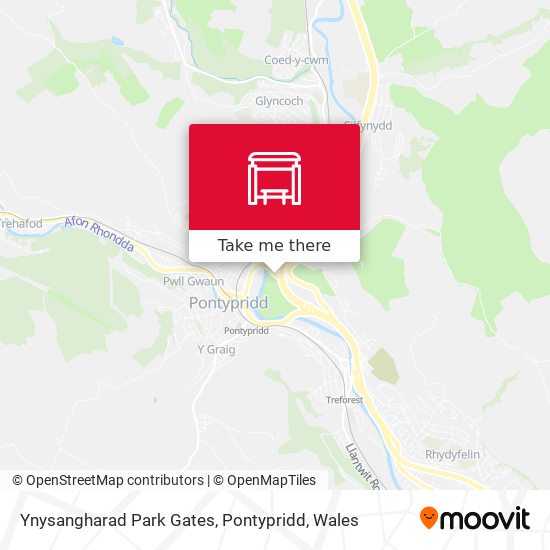 Ynysangharad Park Gates, Pontypridd map