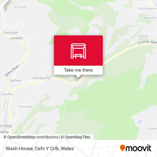 Wash House, Cefn Y Crib map