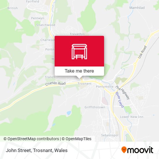 John Street, Trosnant map