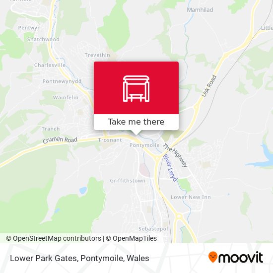 Lower Park Gates, Pontymoile map