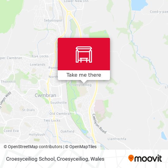 Croesyceiliog School, Croesyceiliog map