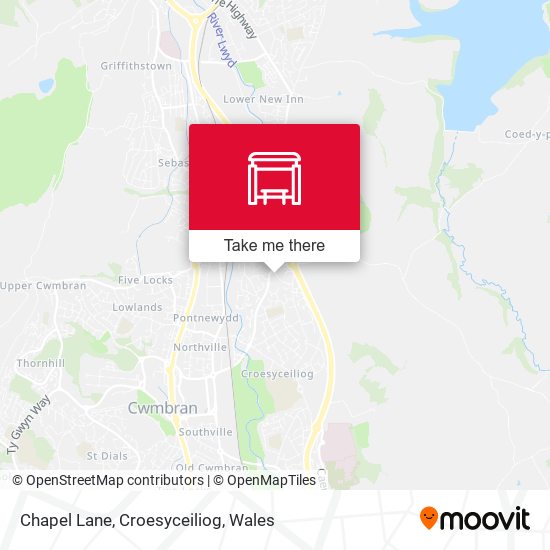 Chapel Lane, Croesyceiliog map