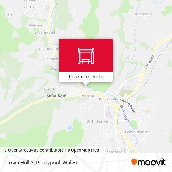 Town Hall 3, Pontypool map