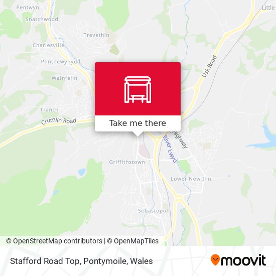 Stafford Road Top, Pontymoile map