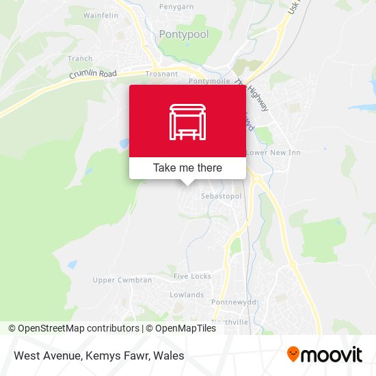 West Avenue, Kemys Fawr map