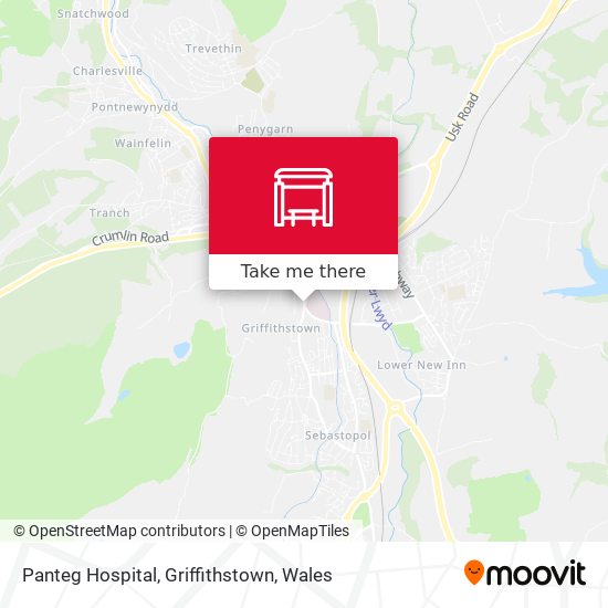 Panteg Hospital, Griffithstown map