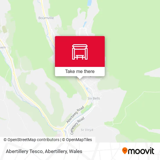 Abertillery Tesco, Abertillery map