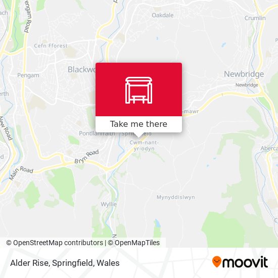 Alder Rise, Springfield map