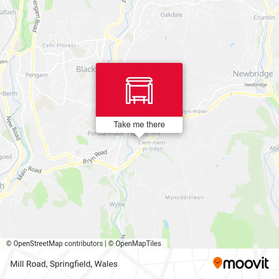 Mill Road, Springfield map