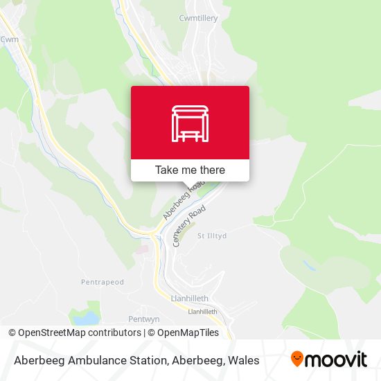 Aberbeeg Ambulance Station, Aberbeeg map